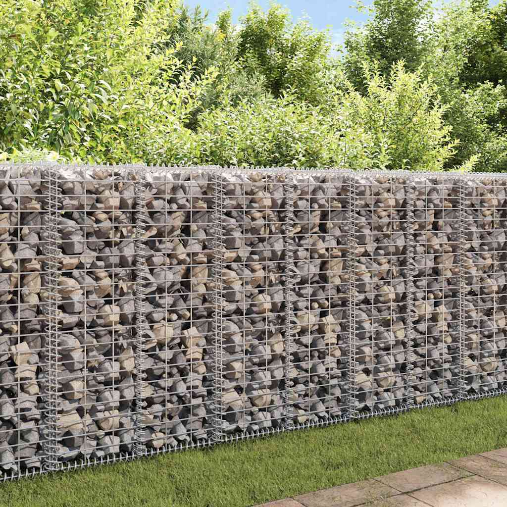 Horganyzott acél gabion fal fedéllel 20 x 20 x 100 cm
