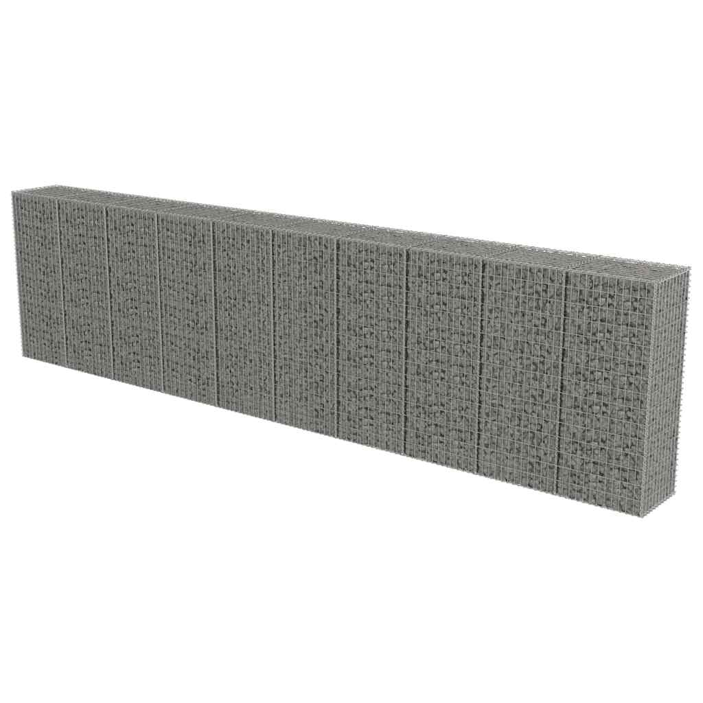 Horganyzott acél gabion fal fedéllel 600 x 50 x 150 cm 2