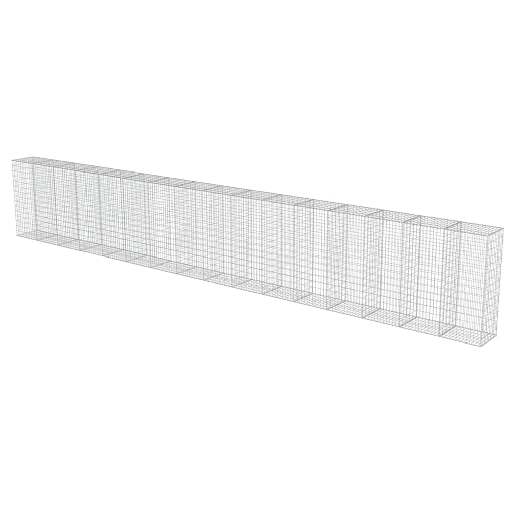 Horganyzott acél gabion fal fedéllel 900 x 50 x 150 cm 4