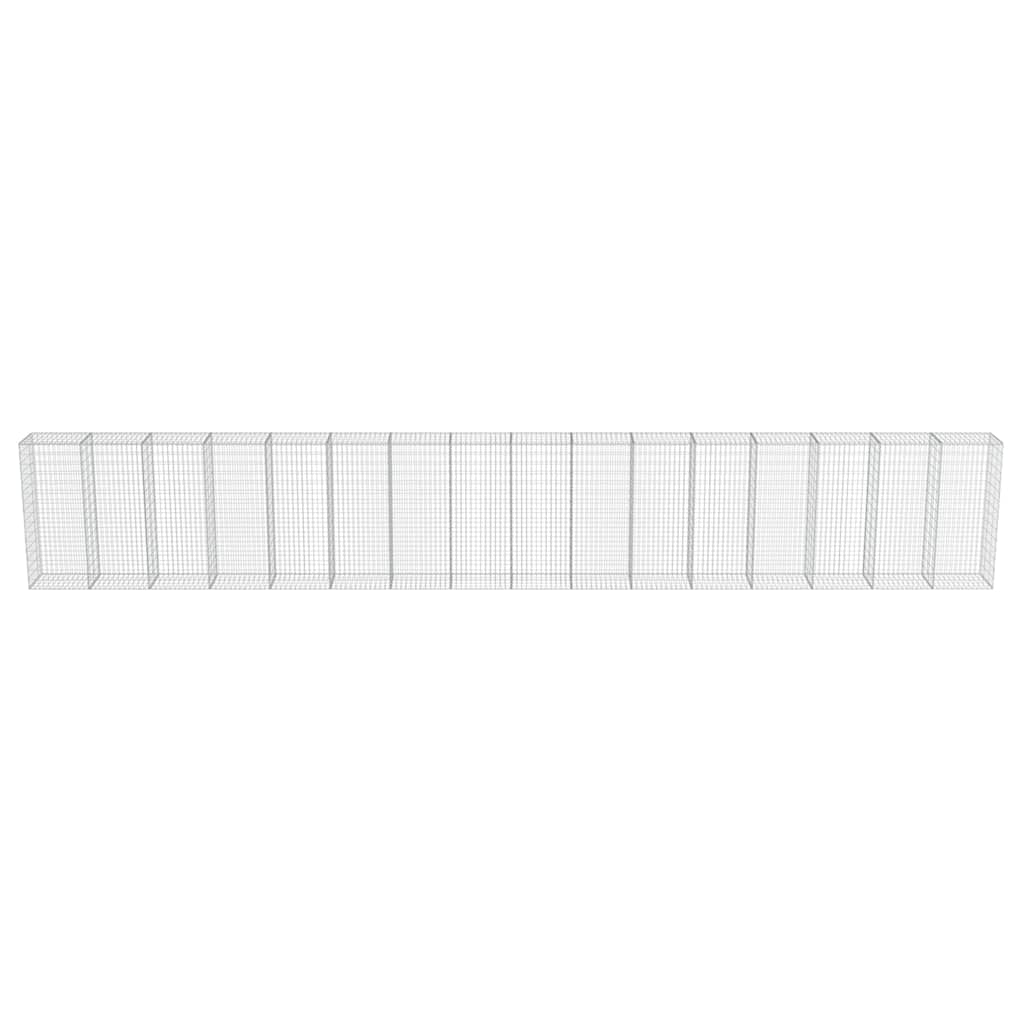 Horganyzott acél gabion fal fedéllel 900 x 50 x 150 cm 5