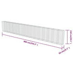 Horganyzott acél gabion fal fedéllel 900 x 50 x 150 cm 7