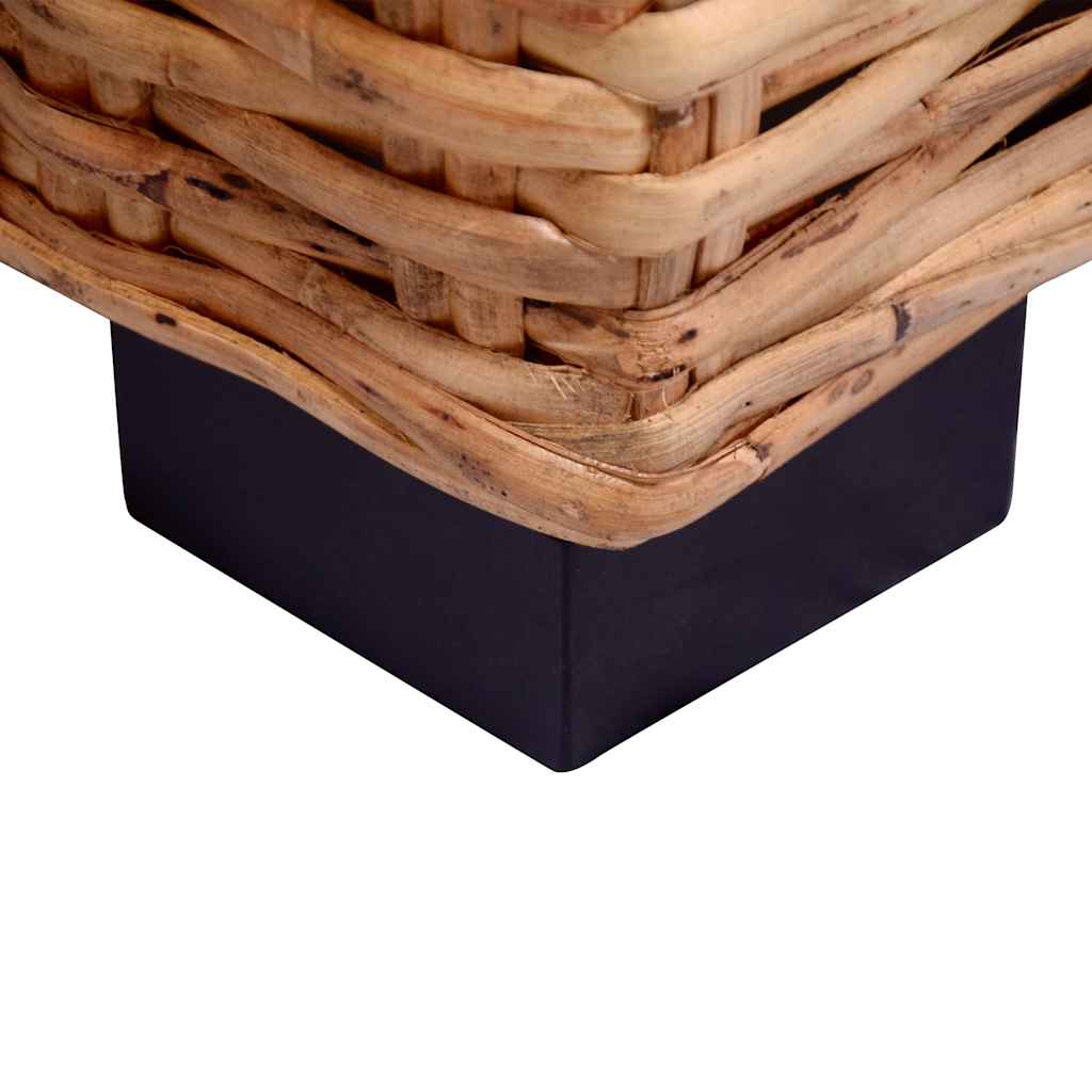 3-személyes természetes rattan kerti kanapé 4