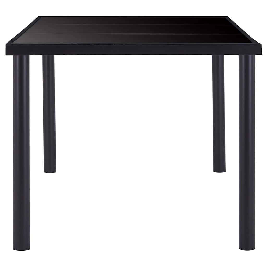 Fekete edzett üveg étkezőasztal 180 x 90 x 75 cm 3