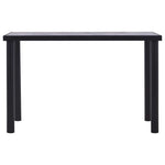 Fekete és betonszürke MDF étkezőasztal 120 x 60 x 75 cm 2