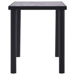 Fekete és betonszürke MDF étkezőasztal 120 x 60 x 75 cm 3