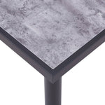 Fekete és betonszürke MDF étkezőasztal 120 x 60 x 75 cm 4
