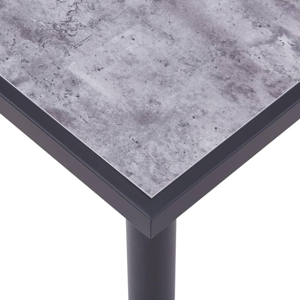 Fekete és betonszürke MDF étkezőasztal 120 x 60 x 75 cm 4