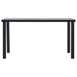 Fekete és betonszürke MDF étkezőasztal 140 x 70 x 75 cm 2