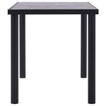 Fekete és betonszürke MDF étkezőasztal 140 x 70 x 75 cm 3