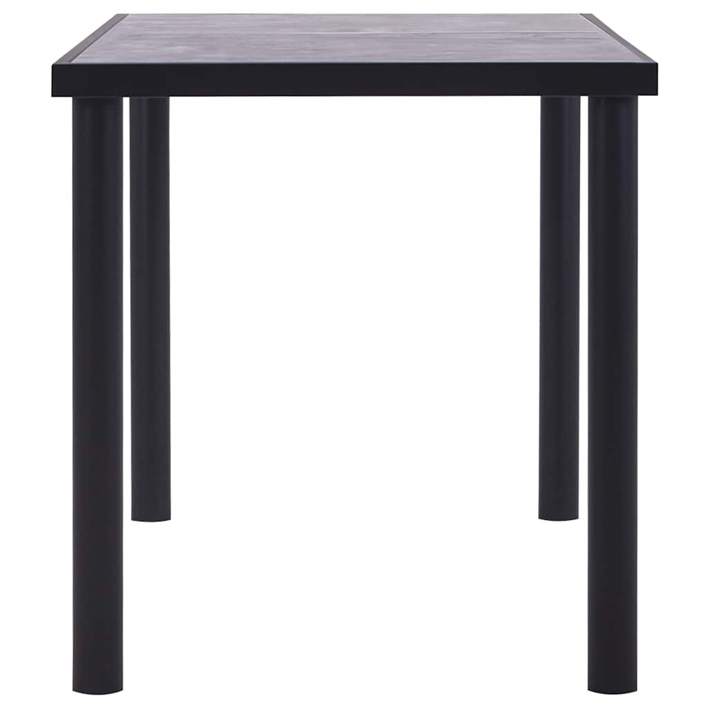 Fekete és betonszürke MDF étkezőasztal 140 x 70 x 75 cm 3