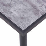 Fekete és betonszürke MDF étkezőasztal 140 x 70 x 75 cm 4
