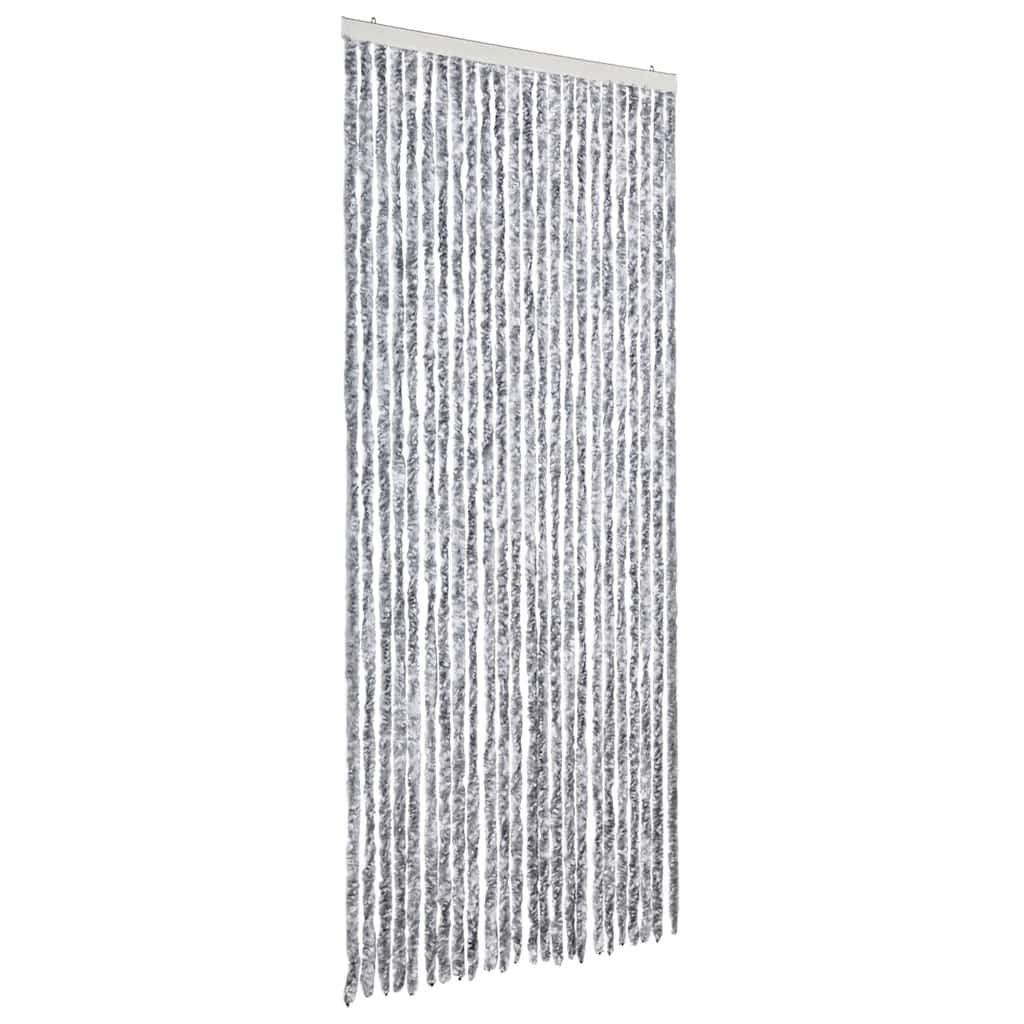 Fehér és szürke zsenília rovarfüggöny 100 x 220 cm 2