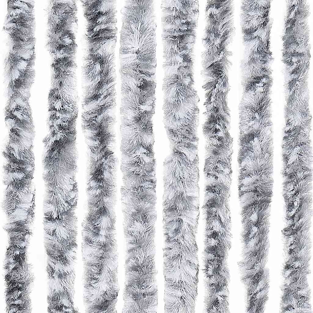Fehér és szürke zsenília rovarfüggöny 100 x 220 cm 6