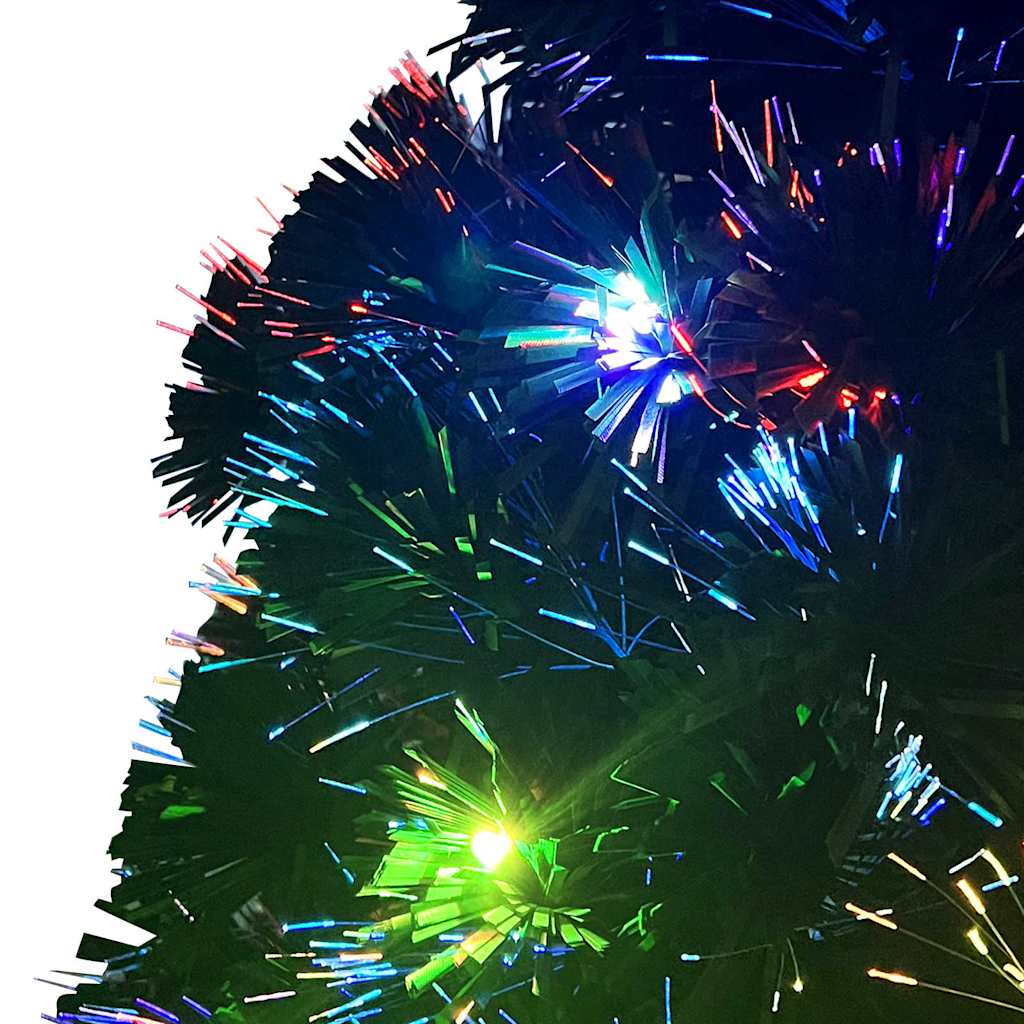 Száloptikás megvilágított karácsonyfa állvánnyal és LED-es 120 cm 9