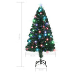 Száloptikás megvilágított karácsonyfa állvánnyal és LED-es 120 cm 10