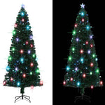 Száloptikás megvilágított karácsonyfa állvánnyal és LED-es 240 cm 3
