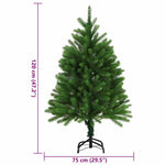Zöld műkarácsonyfa élethű tűlevelekkel 120 cm 8