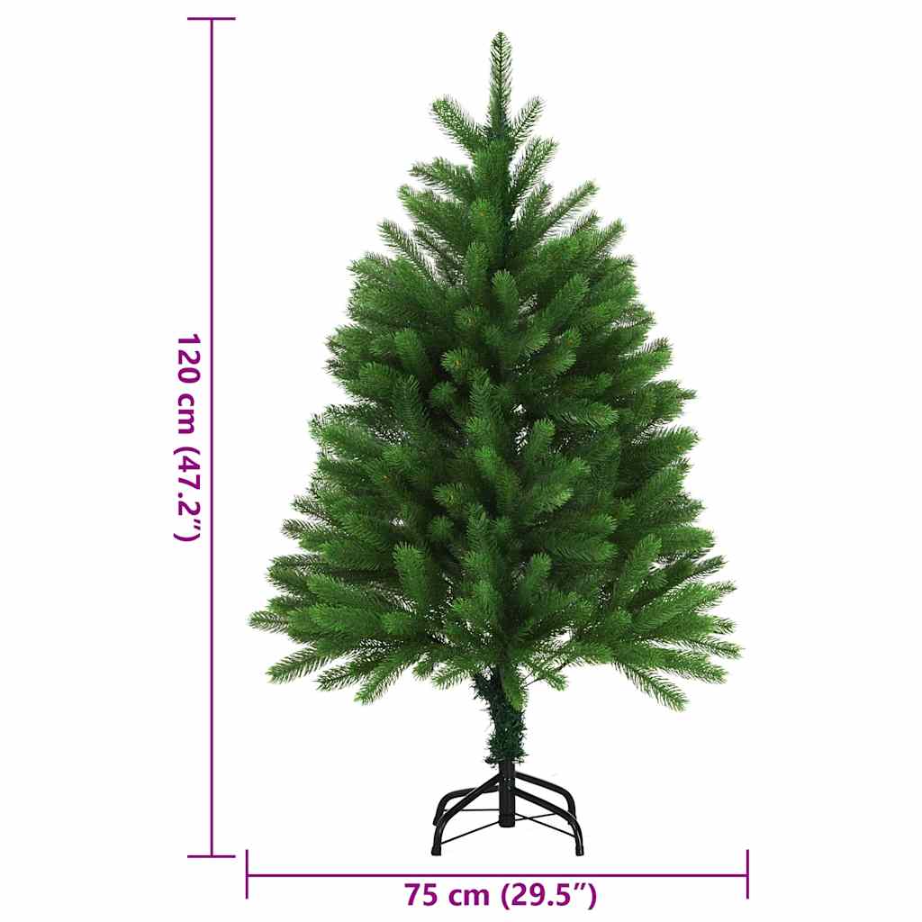 Zöld műkarácsonyfa élethű tűlevelekkel 120 cm 8