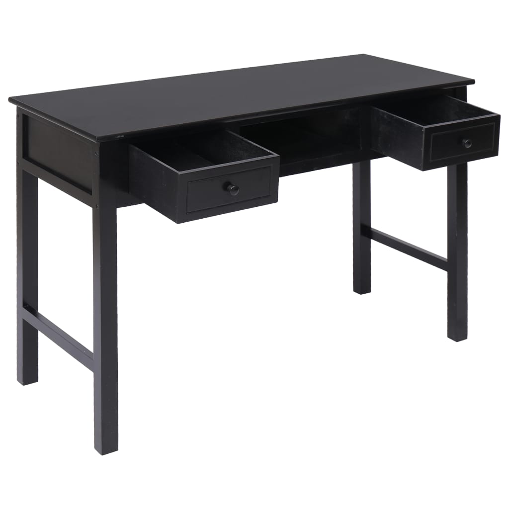 Fekete fa íróasztal 110 x 45 x 76 cm 3
