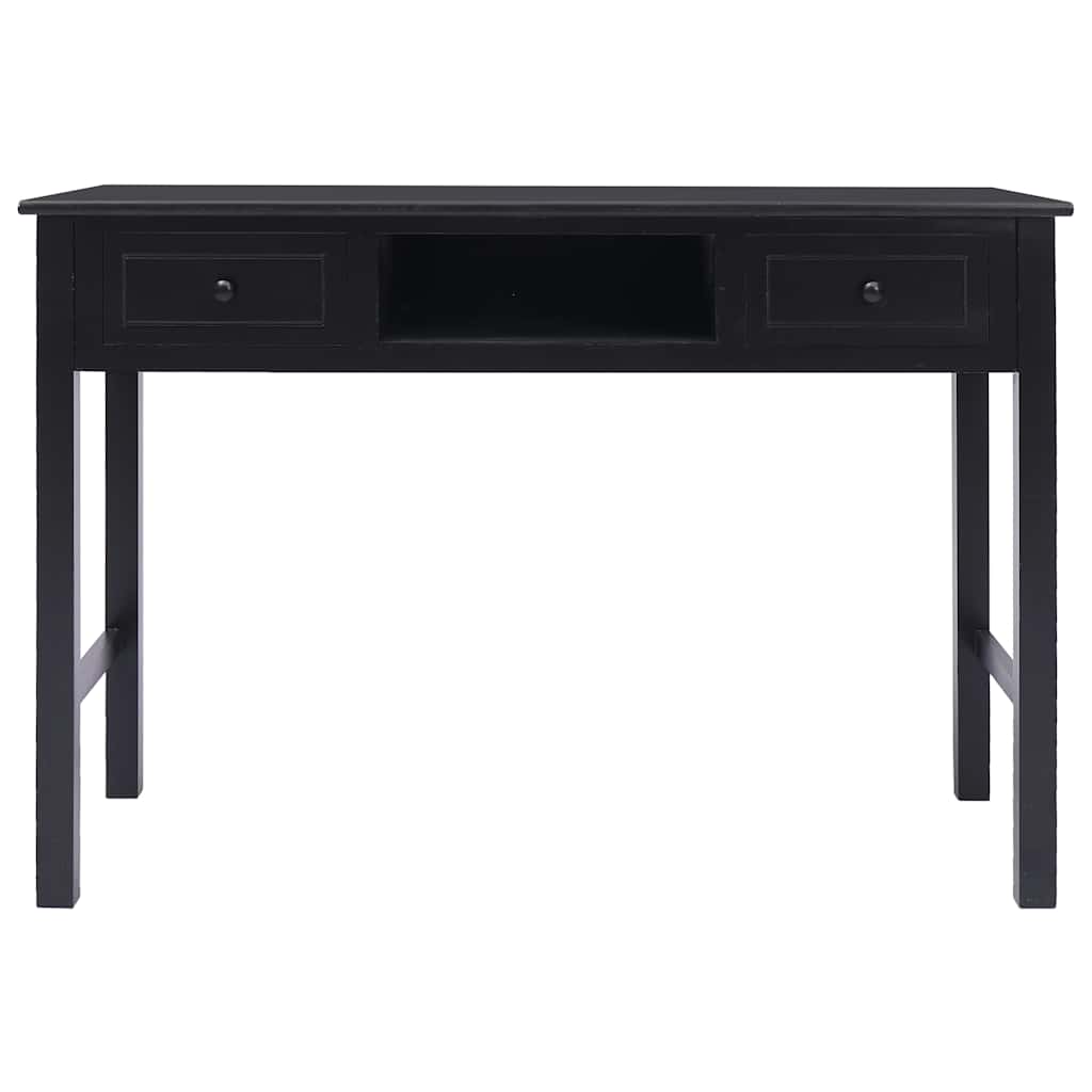 Fekete fa íróasztal 110 x 45 x 76 cm 4