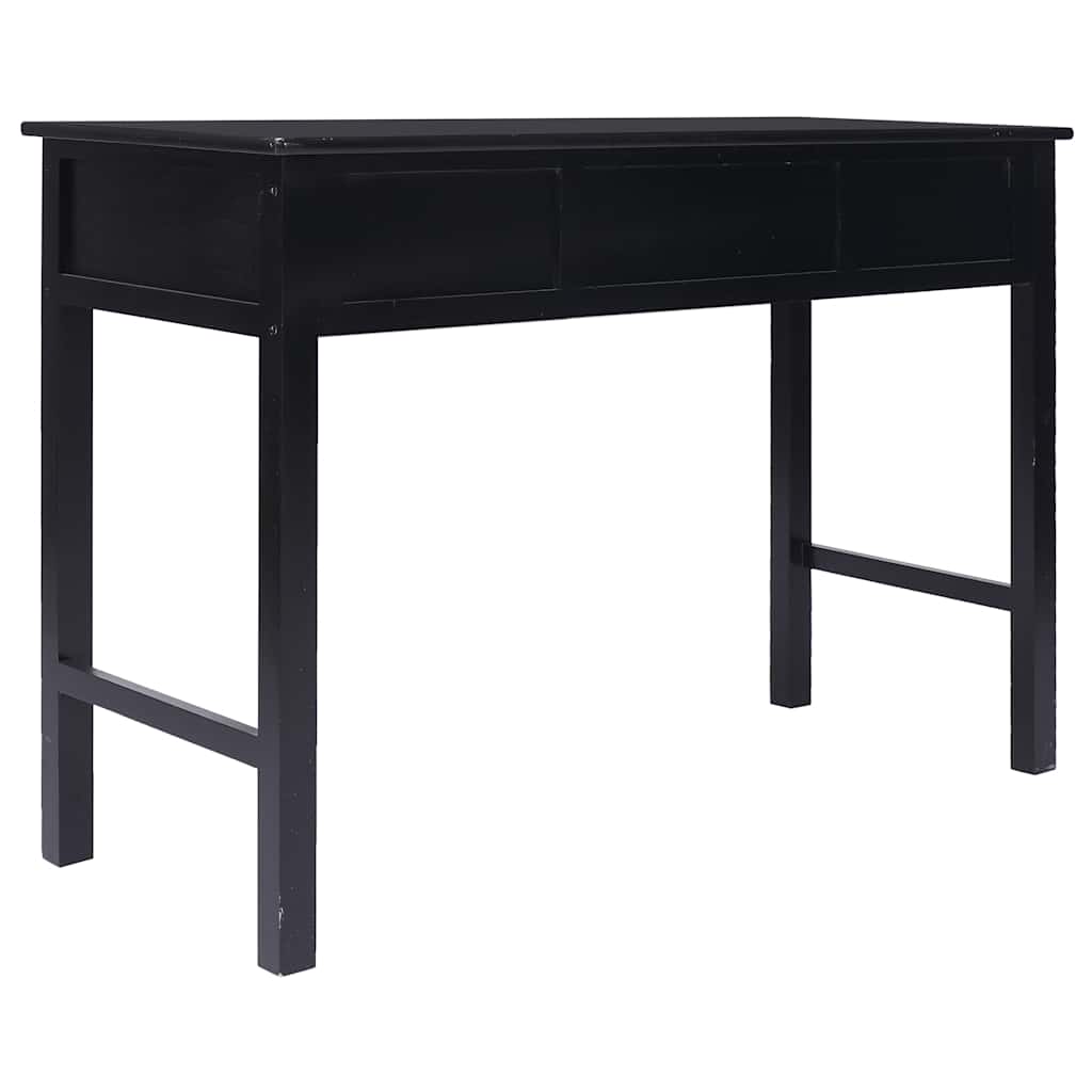 Fekete fa íróasztal 110 x 45 x 76 cm 5