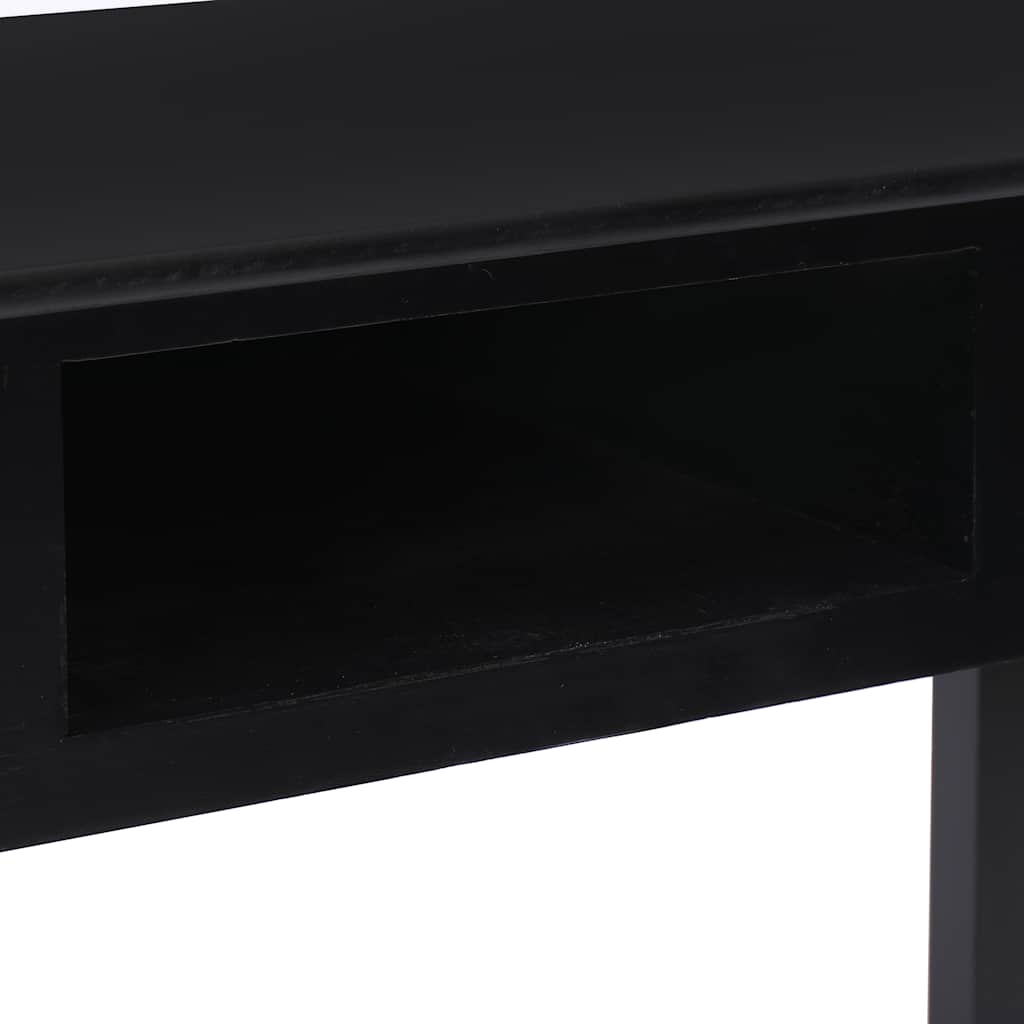 Fekete fa íróasztal 110 x 45 x 76 cm 8
