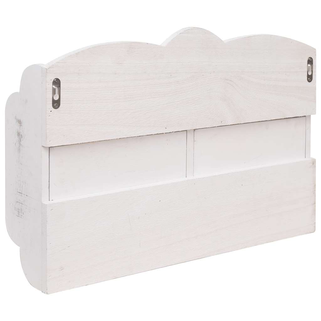 Fehér fa fali fogas 50 x 10 x 34 cm 5