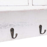Fehér fa fali fogas 50 x 10 x 34 cm 7