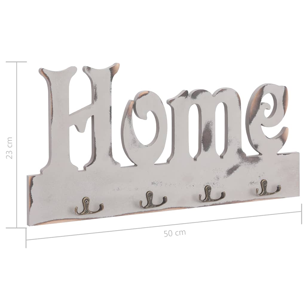"HOME" feliratú fali fogas 50 x 23 cm 6