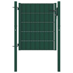 Zöld PVC és acél kerítéskapu 100 x 81 cm