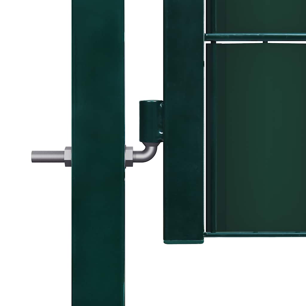 Zöld PVC és acél kerítéskapu 100 x 81 cm 3