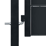 Antracit PVC és acél kerítéskapu 100 x 100 cm 3