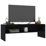 Fekete szerelt fa TV-szekrény 120 x 40 x 40 cm 3