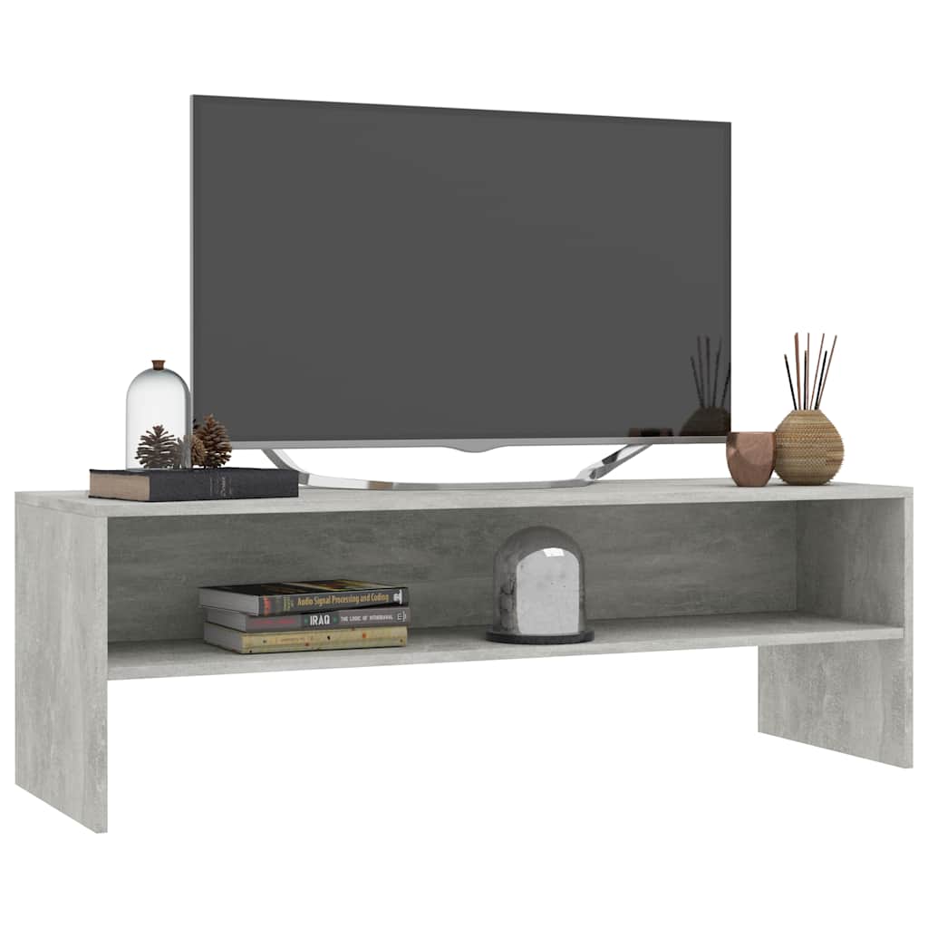 Betonszürke szerelt fa TV-szekrény 120 x 40 x 40 cm 3