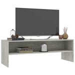 Betonszürke szerelt fa TV-szekrény 120 x 40 x 40 cm 6