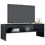 Magasfényű fekete szerelt fa TV-szekrény 120 x 40 x 40 cm 3