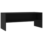 Fekete szerelt fa TV-szekrény 100 x 40 x 40 cm 2