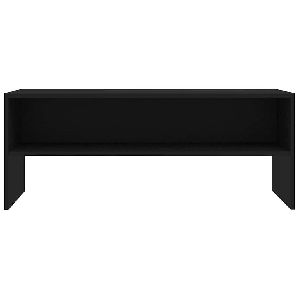 Fekete szerelt fa TV-szekrény 100 x 40 x 40 cm 4
