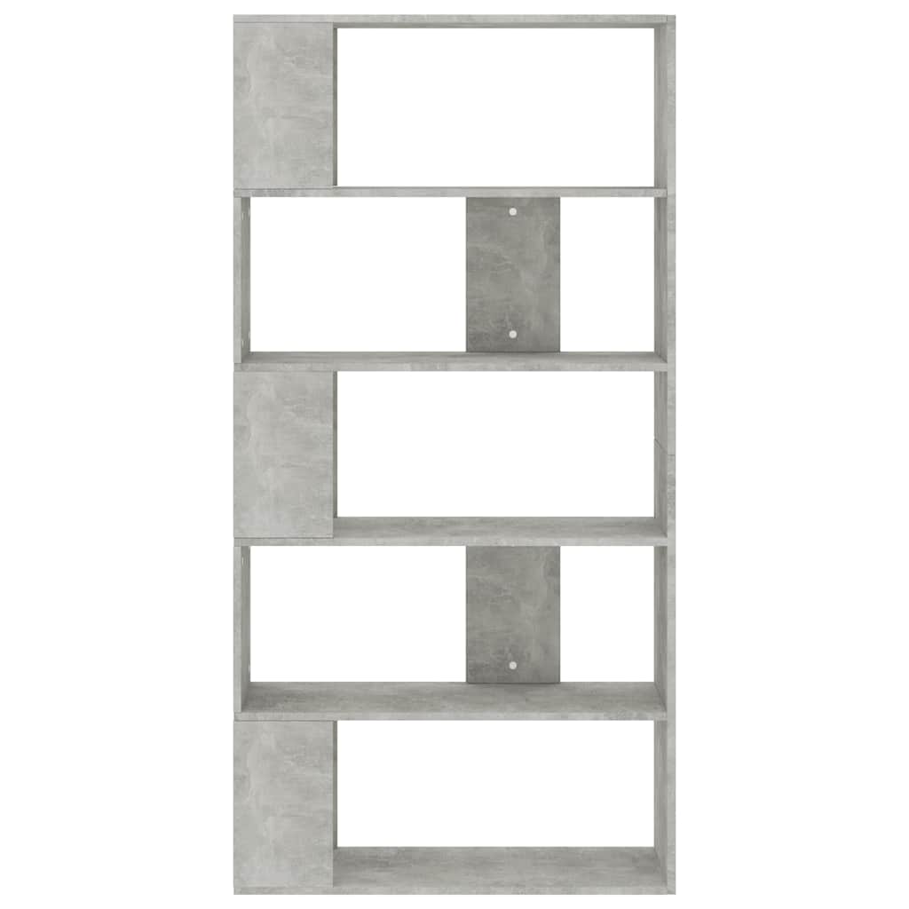 Betonszürke szerelt fa könyvszekrény/térelválasztó 80x24x159 cm 5