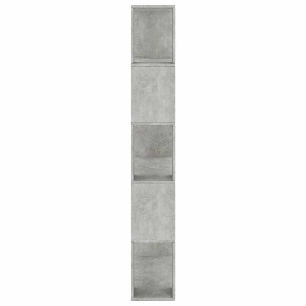 Betonszürke szerelt fa könyvszekrény/térelválasztó 80x24x159 cm 6