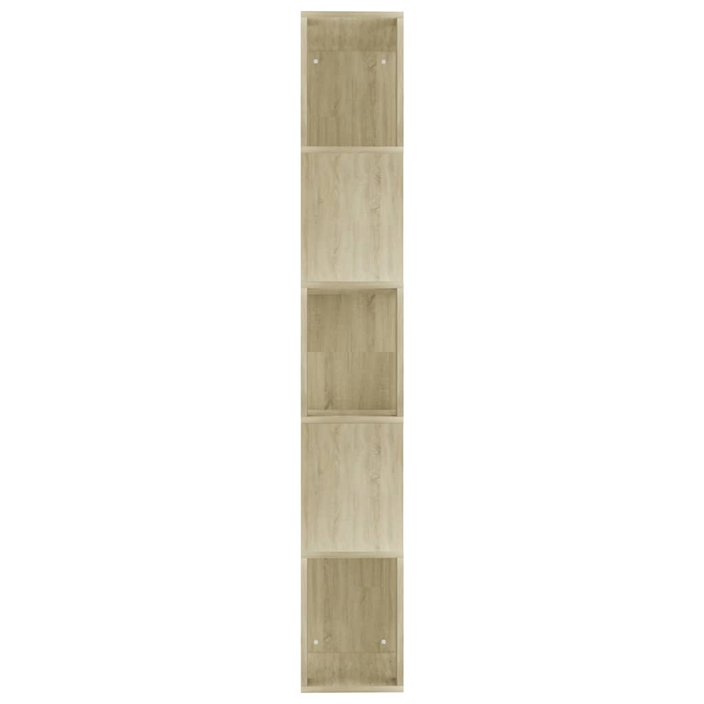 Sonoma tölgy szerelt fa könyvszekrény/térelválasztó 45x24x159cm 6