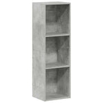 Betonszürke szerelt fa könyv-/TV-szekrény 36 x 30 x 114 cm 2