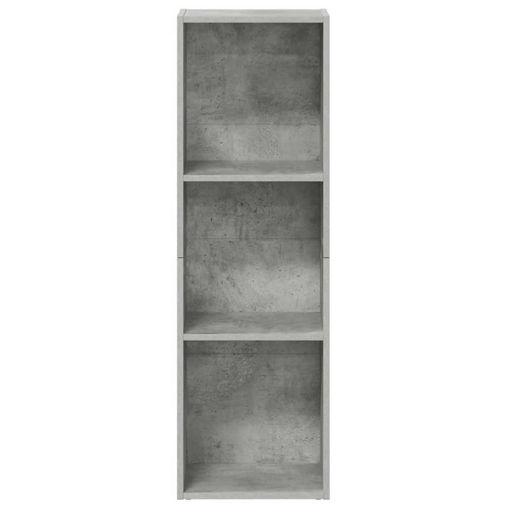 Betonszürke szerelt fa könyv-/TV-szekrény 36 x 30 x 114 cm 4