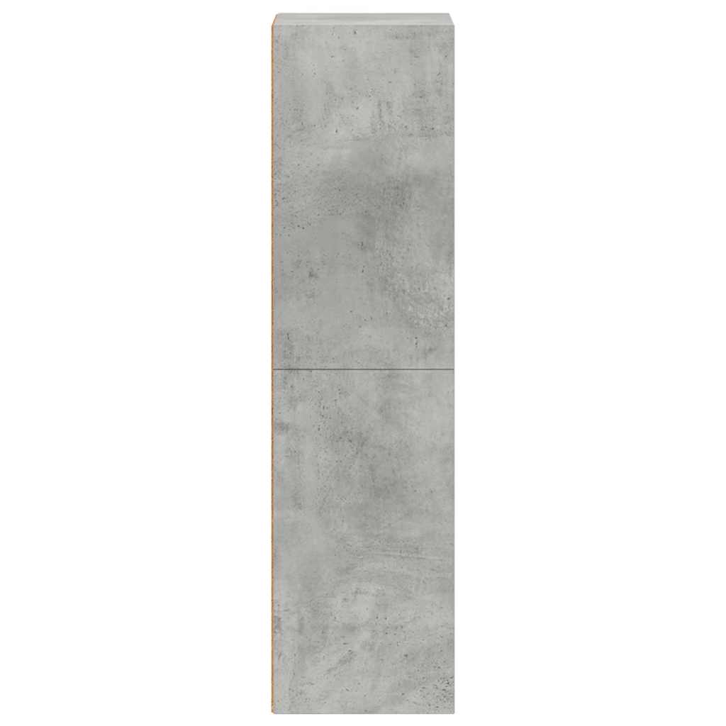 Betonszürke szerelt fa könyv-/TV-szekrény 36 x 30 x 114 cm 5