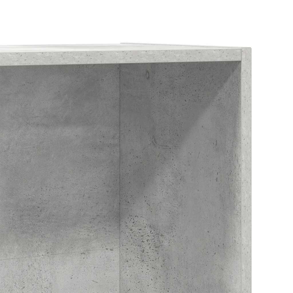 Betonszürke szerelt fa könyv-/TV-szekrény 36 x 30 x 114 cm 8