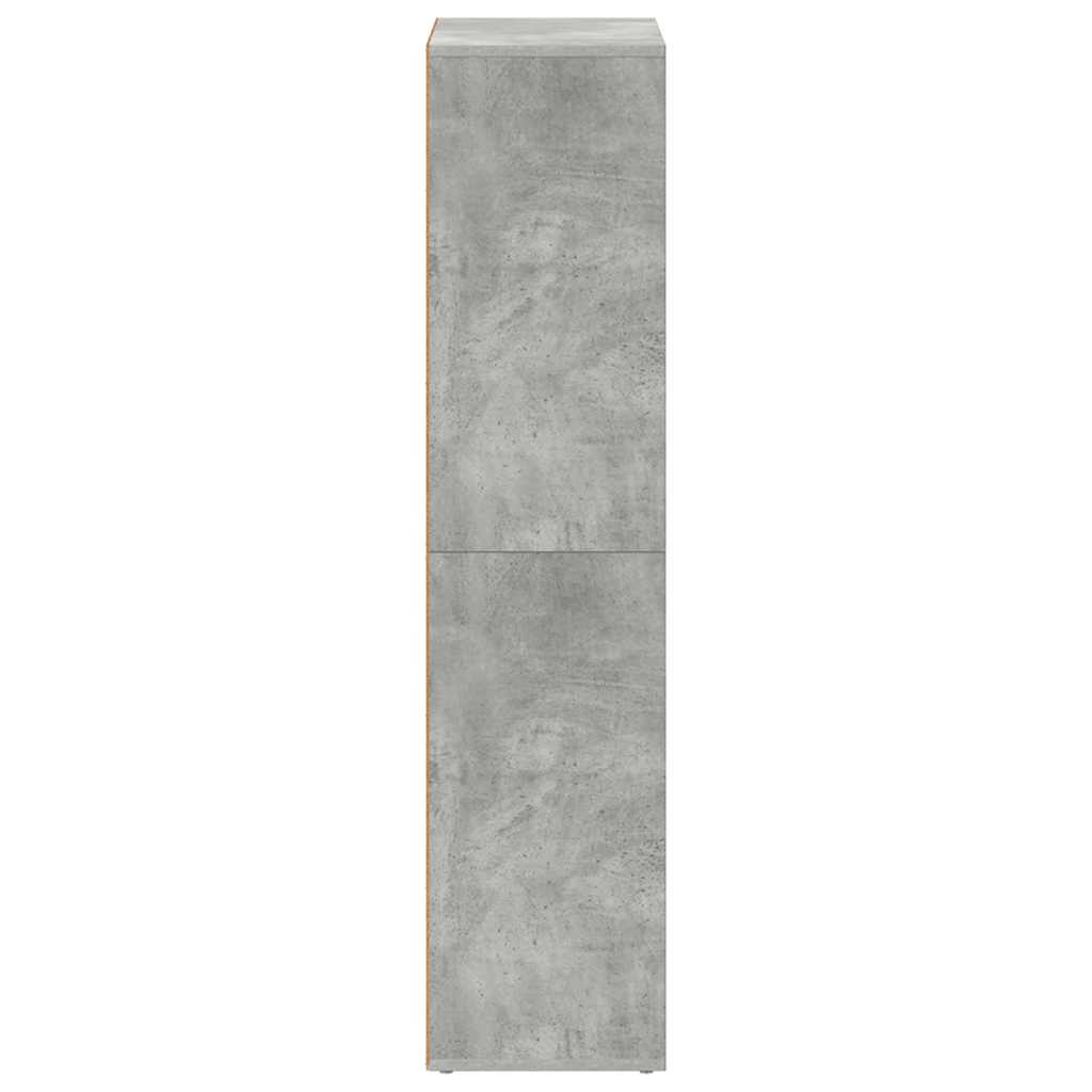 Betonszürke szerelt fa könyv-/tálalószekrény 66 x 30 x 130 cm 5
