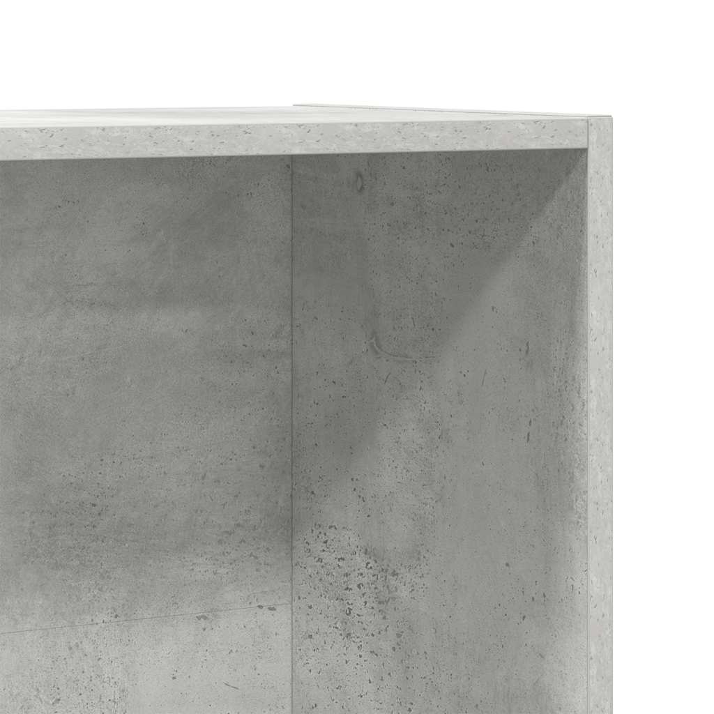 Betonszürke szerelt fa könyv-/tálalószekrény 66 x 30 x 130 cm 8
