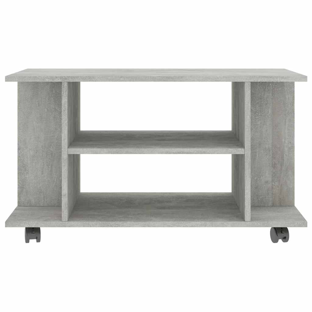 Betonszürke szerelt fa TV-szekrény görgőkkel 80 x 40 x 45 cm 4