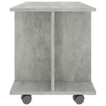 Betonszürke szerelt fa TV-szekrény görgőkkel 80 x 40 x 45 cm 5