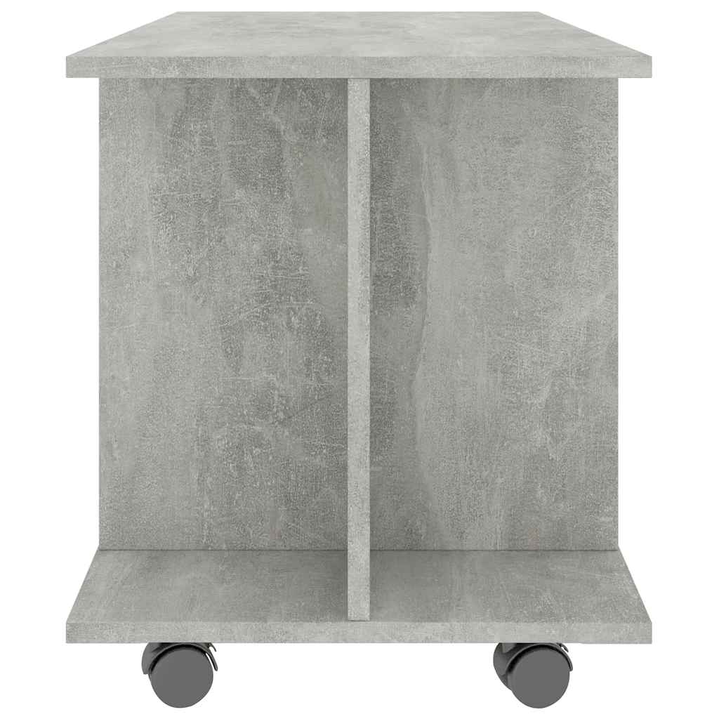 Betonszürke szerelt fa TV-szekrény görgőkkel 80 x 40 x 45 cm 5